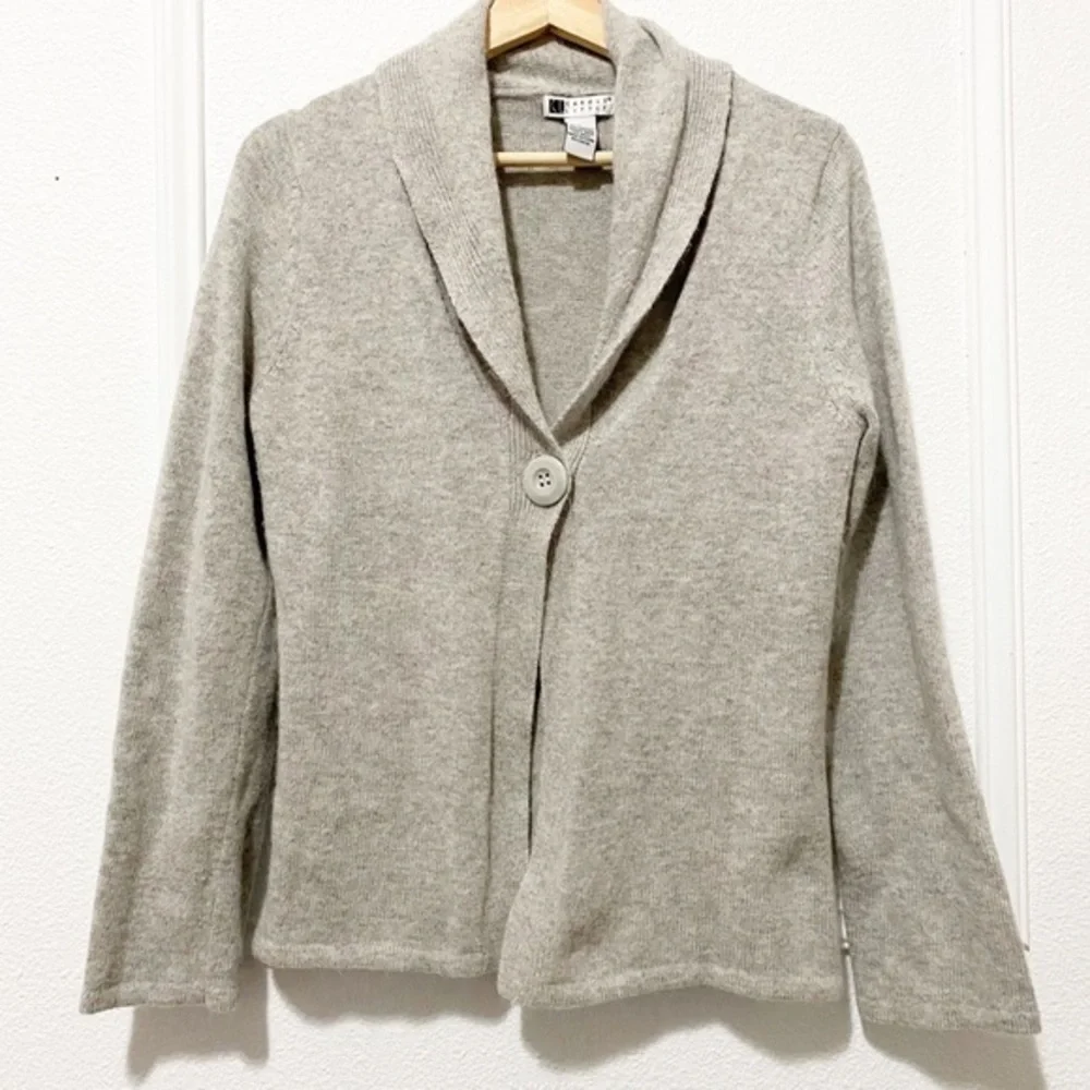 Carole Little Angora Rabit Hair,wool blend sweater cardigan L
